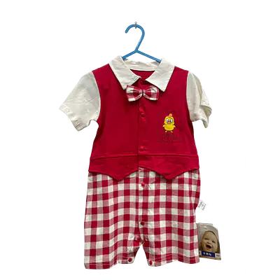 Checked Baby Romper primary image