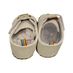 White Baby Shoes With a Cartoon Lion Appliqué - Master