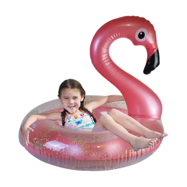 Pink Inflatable Flamingo Pool Float - Master