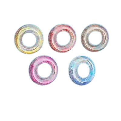 Glitter-Filled Transparent Swimming Rings primary image