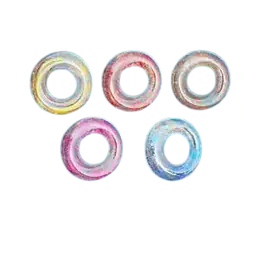 Glitter-Filled Transparent Swimming Rings - Master