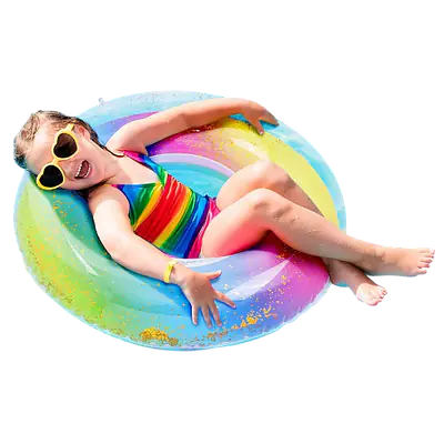Glitter-Filled Transparent Swimming Rings secondary image