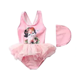 Baby Girl Swimwear with Ballet Gauze Skirt Princess Swimming Suit - Master