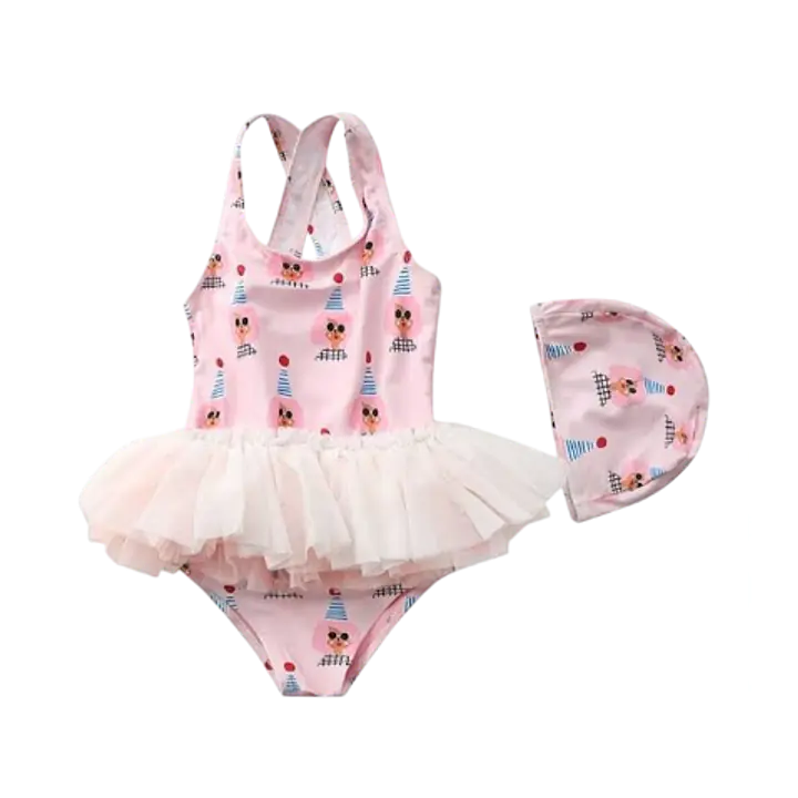 Baby Girl Swimwear with Ballet Gauze Skirt Princess Swimming Suit - Master