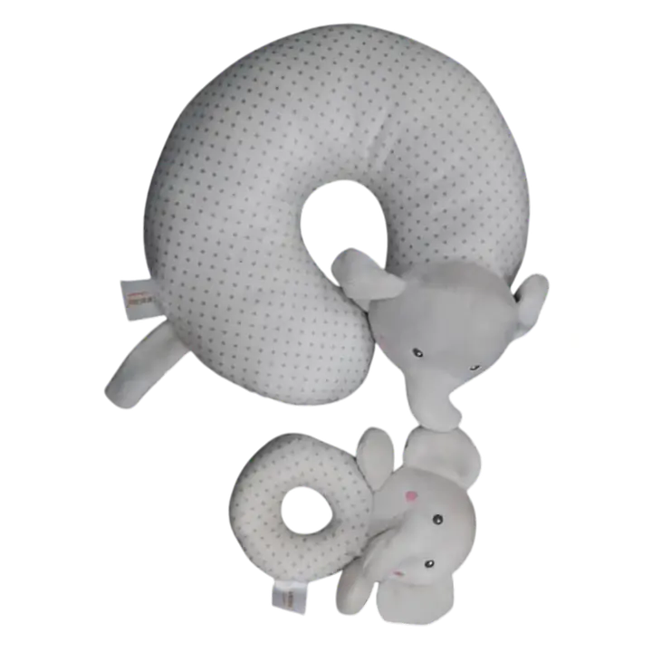 U-Shaped Neck Support Pillow With Ring-Shaped Baby Rattle - Master