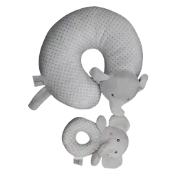U-Shaped Neck Support Pillow With Ring-Shaped Baby Rattle - Master