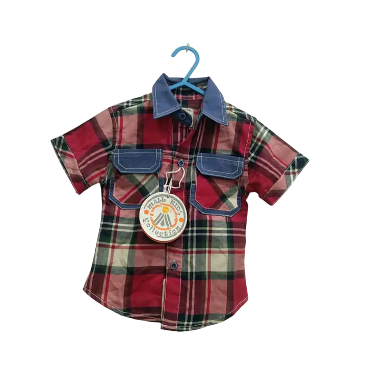 Short-Sleeved Plaid Shirt For Children - Master