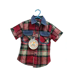 Short-Sleeved Plaid Shirt For Children - Master
