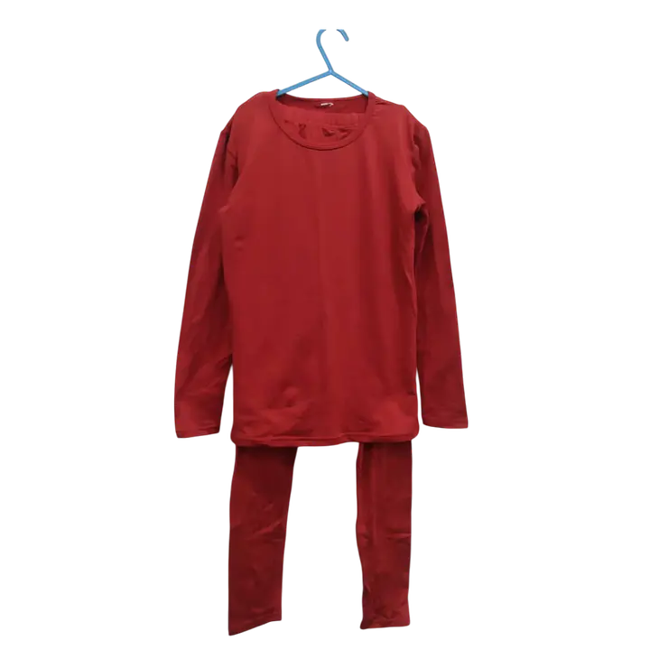 Long-Sleeved Shirt and Pants Set - Color: red