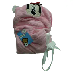 Baby Blanket or Soft Hooded Towel. - Color: light pink