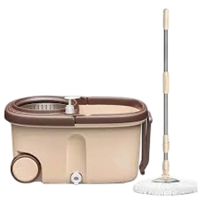 Deluxe Spin Mop with Rolling Bucket primary image