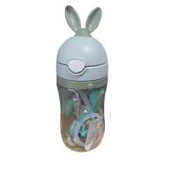Cute Rabbit Ear Sipper Water Bottle for Kids - Color: light mint green