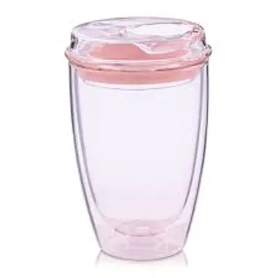 Double Layer Glass Tumbler Pink primary image