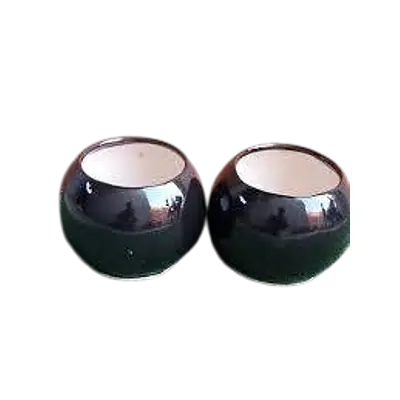 Premium Glossy Black Round Ceramic Bowl Pot / Planter secondary image