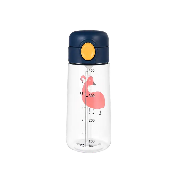 400ml Cartoon Animal Kids Water Bottle - Color: dark blue