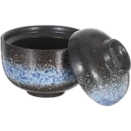 Japanese Starry Blue Lidded Ceramic Miso Bowl - Master