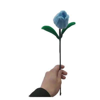 Sky Blue Velvet Tulip Flower primary image