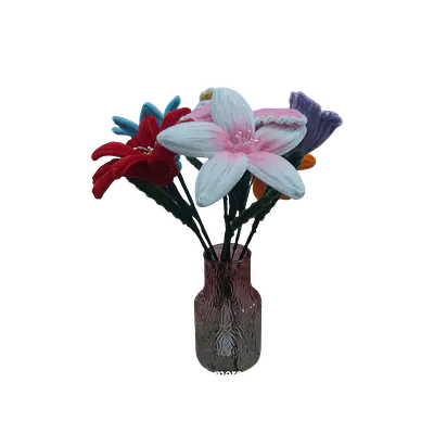 Decorative Twist Stick Flower Set with Vase primary image