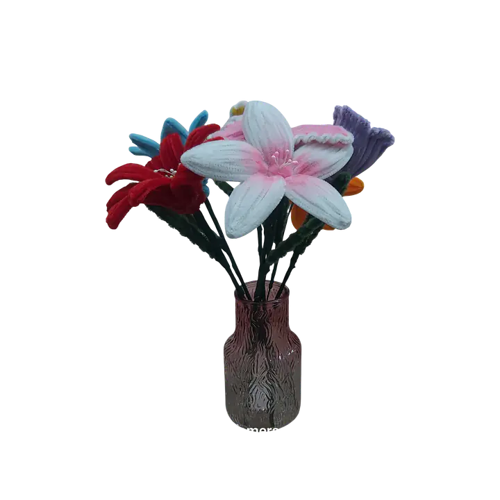 Decorative Twist Stick Flower Set with Vase - Master