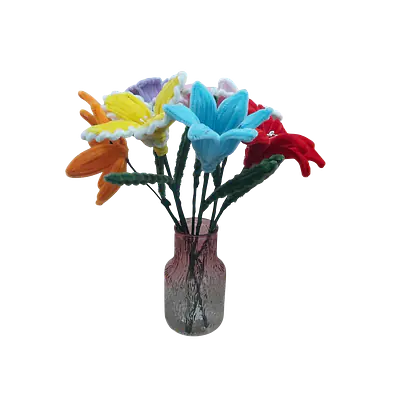 Decorative Twist Stick Flower Set with Vase secondary image