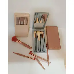 Make-Up Brush Set of 5 Beige/Blue/Pink - Master