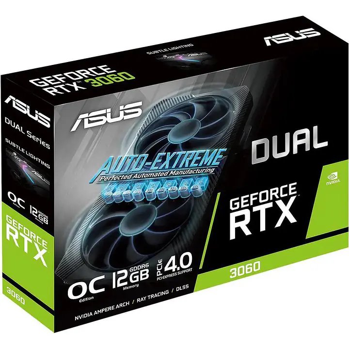 ASUS Dual GeForce RTX 3060 12GB GDDR6 PCI Express 4.0 Graphics Card DUAL-RTX3060-O12G-V2 - Master