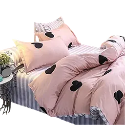 4-Piece Double Bedding Set (Bedsheet, Pillow Covers, Blanket Cover) - Master