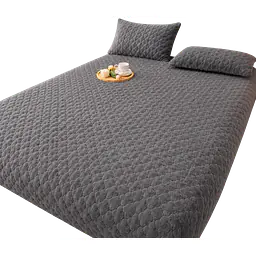 Quilted Fur Mattress protector Set/ Bedding Set (Bedsheet, Pillow Covers, Blanket Cover) - Master