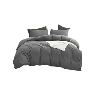 Solid Color Microfiber Duvet Cover Set (Bedsheet, Pillow Covers, Blanket Cover) primary image
