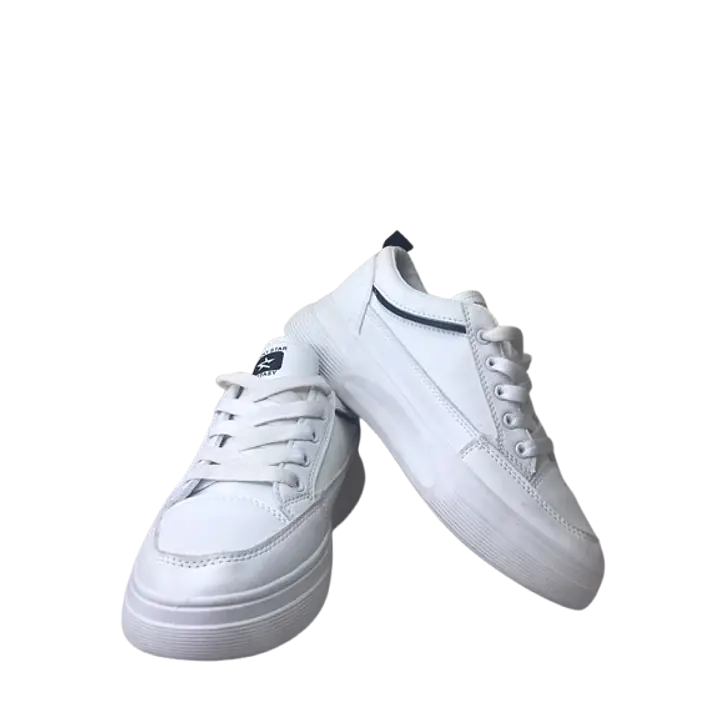 Women’s All-White Casual Platform Sneakers - Master
