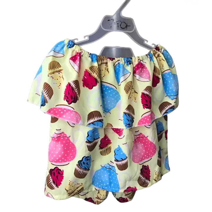 Toddler Girl's Off-The-Shoulder Top With Shorts (Set) - Master