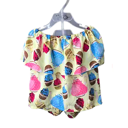 Toddler Girl's Off-The-Shoulder Top With Shorts (Set) - Master