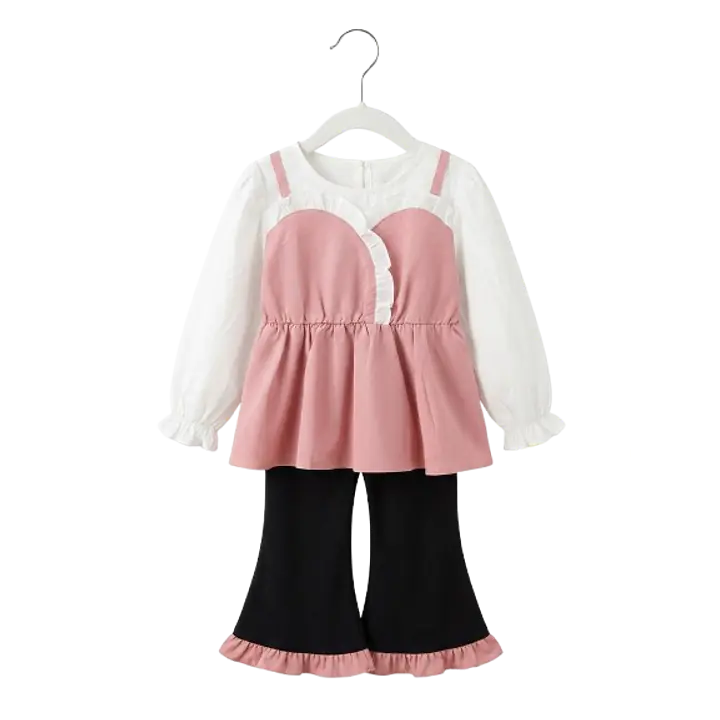 Children's Two-Piece Coordinated Clothing Set - Color: pink