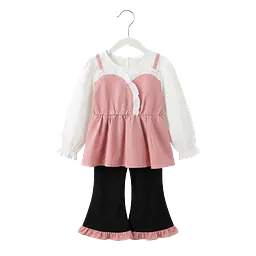 Children's Two-Piece Coordinated Clothing Set - Color: pink