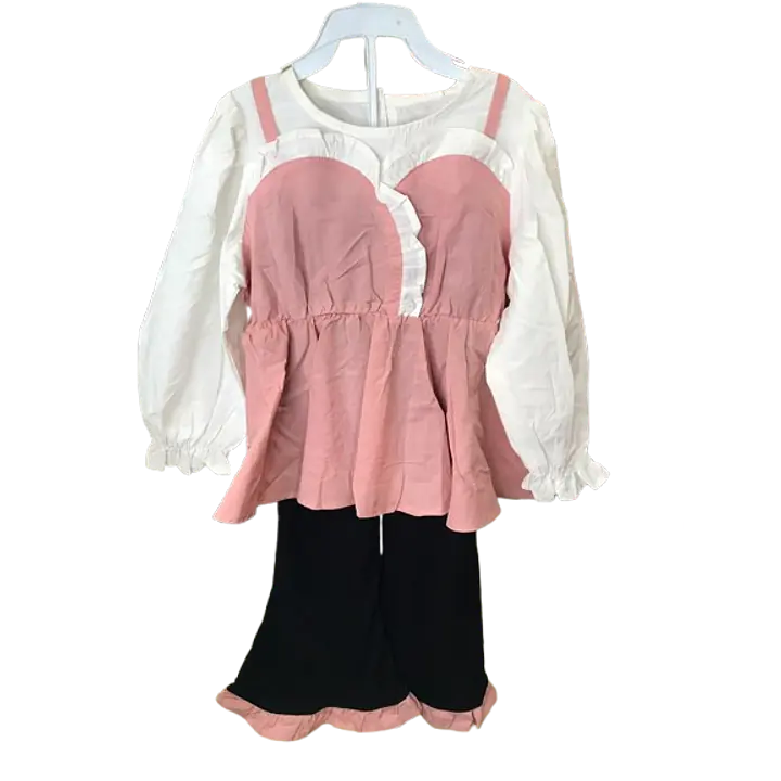 Children's Two-Piece Coordinated Clothing Set - Color: pink