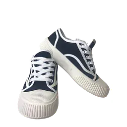 Black Ribbed Thread Low Shoe - Master