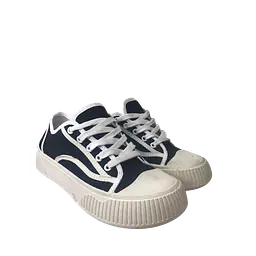 Black Ribbed Thread Low Shoe - Master