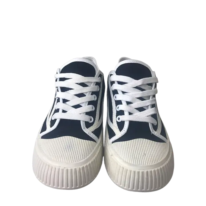 Black Ribbed Thread Low Shoe - Master