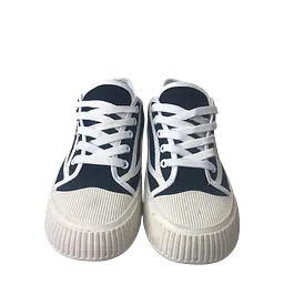 Black Ribbed Thread Low Shoe - Master