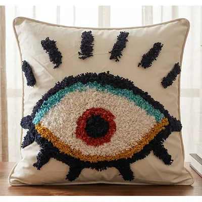 Boho Motif Tufted Chevron Cushion Cover 40x40 cm primary image