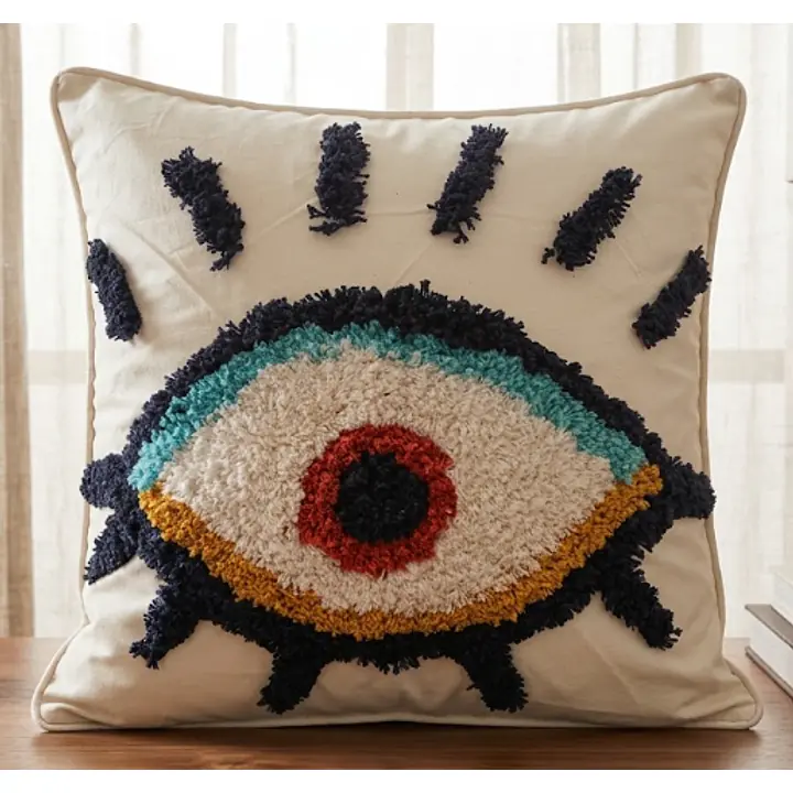 Boho Motif Tufted Chevron Cushion Cover 40x40 cm - Master