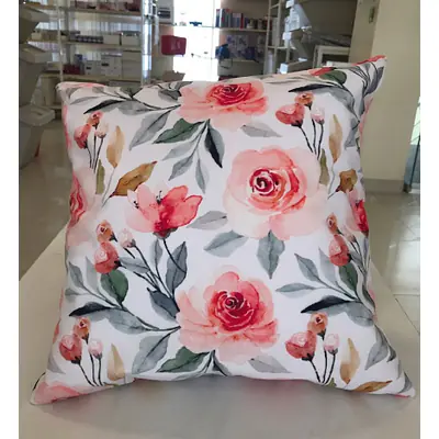Watercolor Floral Rose Cushion Cover 45x45 cm primary image