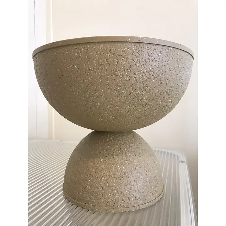 Textured Pedestal Bowl Planter Flower Pot - Master