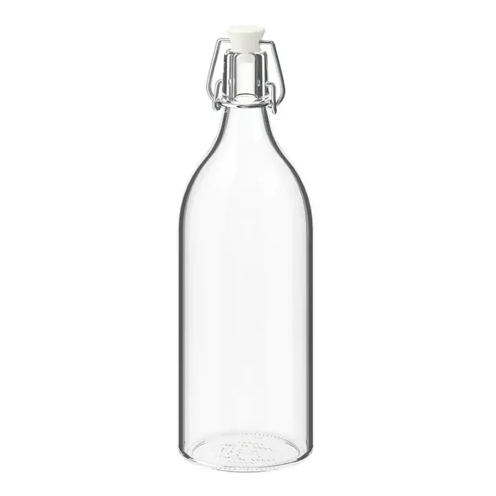 KORKEN Bottle with stopper, clear glass - Master