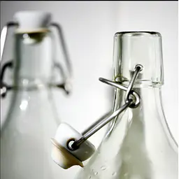 KORKEN Bottle with stopper, clear glass - Master