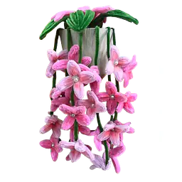 Cascading Pearl-Accented Potted Flower - Master