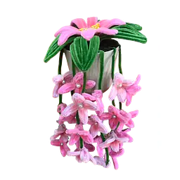 Cascading Pearl-Accented Potted Flower - Master