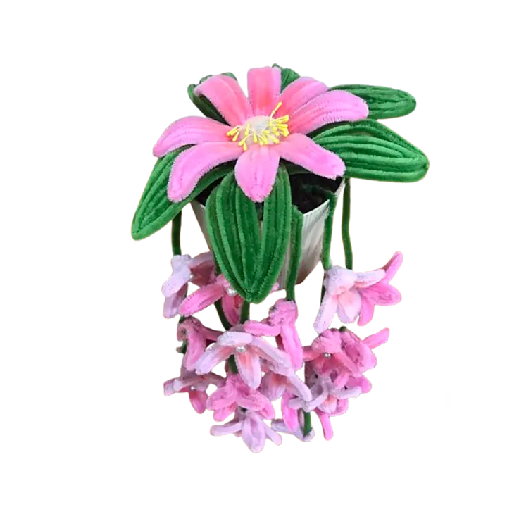 Cascading Pearl-Accented Potted Flower - Master