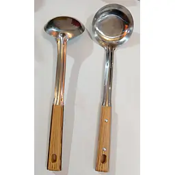 Stainless Steel Scoop w/ Wooden Handle - Master