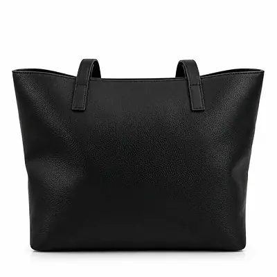 Christina & Olk Taupe Structured Leatherette Tote Bag with Charm secondary image